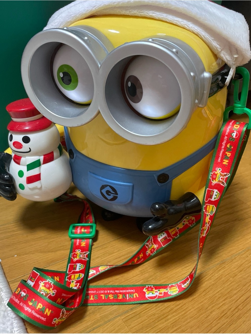 Minions Yellow & Blue Kids Crossbody Bag with Snowman Charm